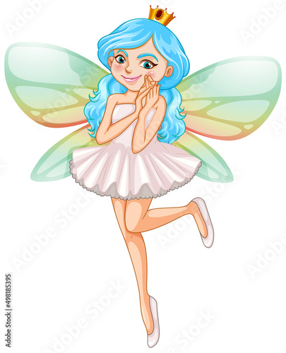 Beautiful fairy girl cartoon character