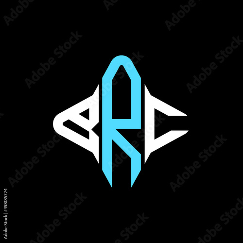 BRC letter logo creative design with vector graphic