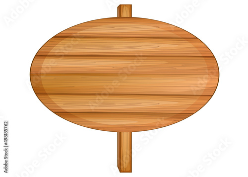 Empty wooden sign banner isolated