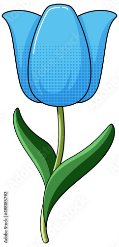 Simple flower on white background