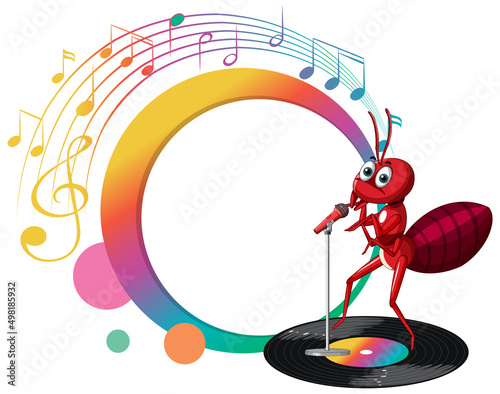 A singer ant cartoon character