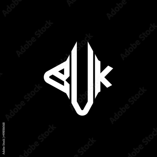 BUK letter logo creative design with vector graphic
