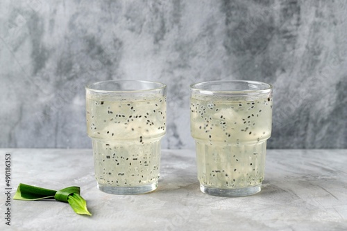 Ice Jelly with Sweet Basil Seed photo