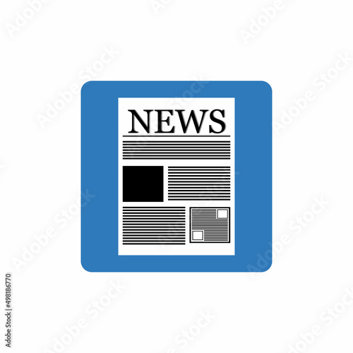 Newspaper icon vector symbol background