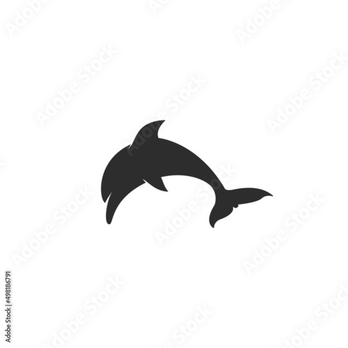 simple dolphin logo vector icon illustration © indra23_anu