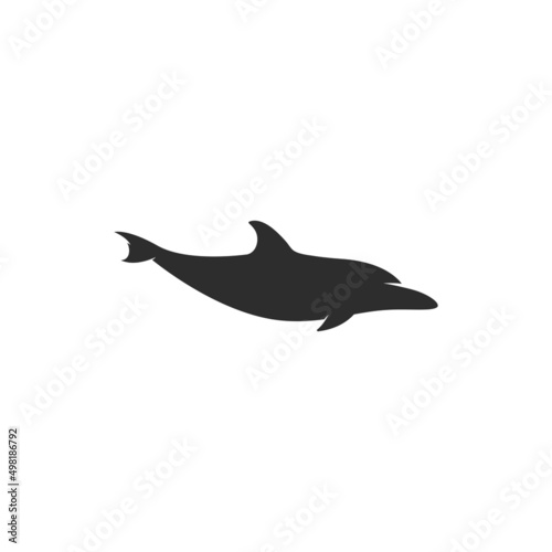 simple dolphin logo vector icon illustration