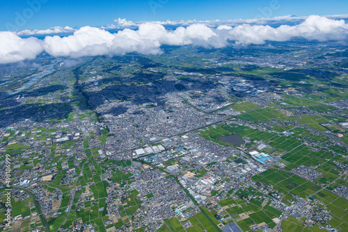 磐田市全景と雲・磐田上空・空撮