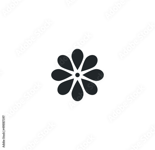 Flower Icon in trendy flat style isolated on white background.
