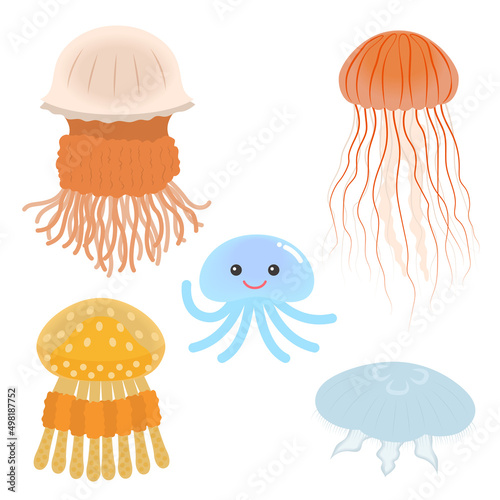 クラゲのイラストセット