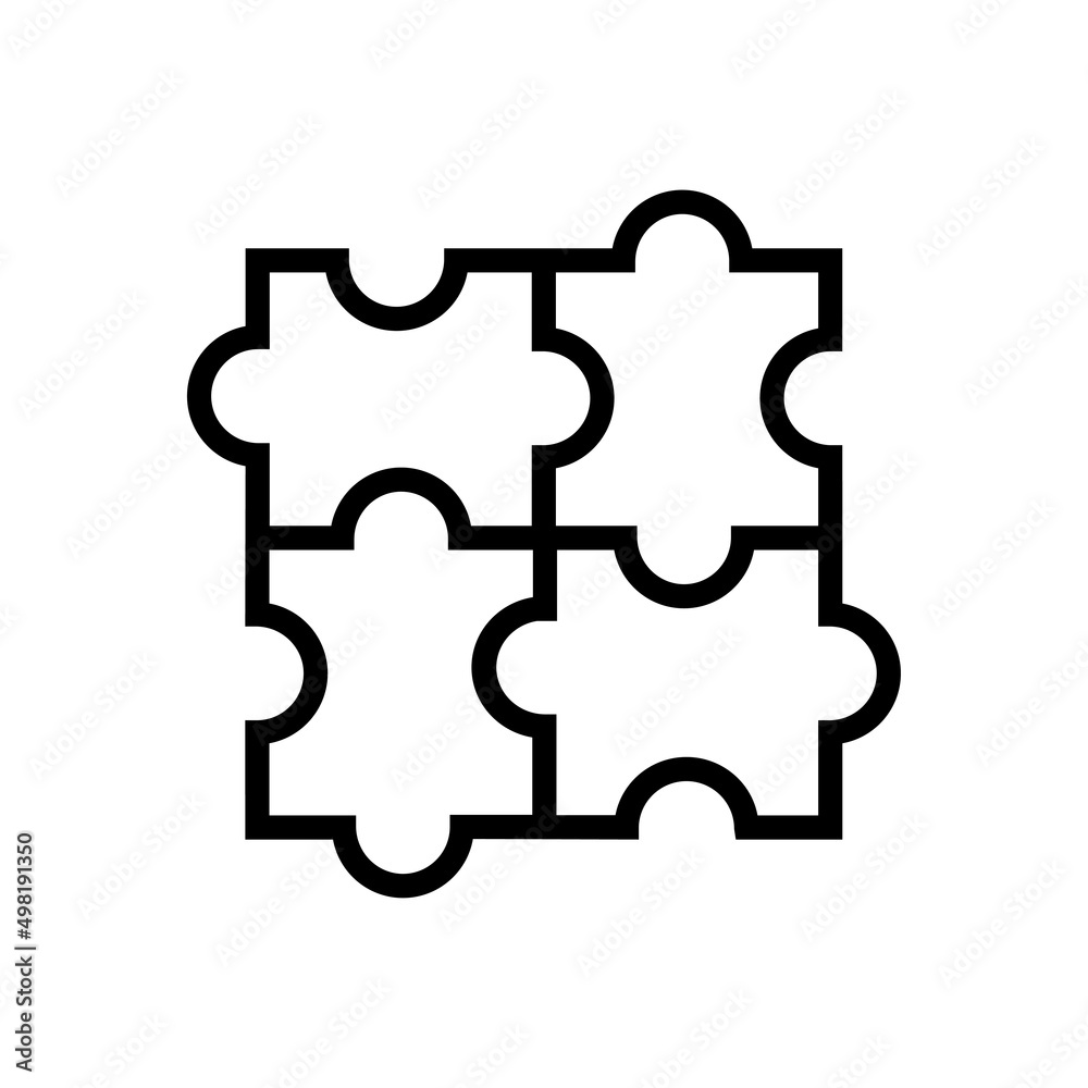 Puzzle icon vector illustration logo template for many purpose. Isolated on white background.