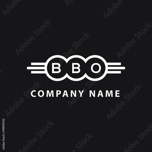 BBO letter logo design on black background. BBO  creative initials letter logo concept. BBO letter design. photo