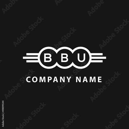 BBU letter logo design on black background. BBU  creative initials letter logo concept. BBU letter design. photo