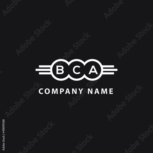 BCA letter logo design on black background. BCA  creative initials letter logo concept. BCA letter design. photo