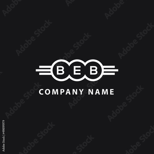 BEB letter logo design on black background. BEB creative initials letter logo concept. BEB letter design.