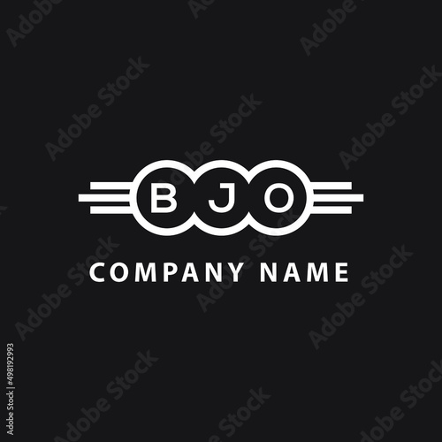 BJO letter logo design on black background. BJO creative initials letter logo concept. BJO letter design.