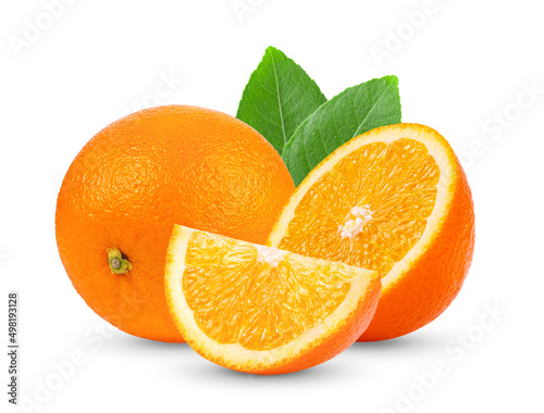 Oange citrus fruit isolated on white
