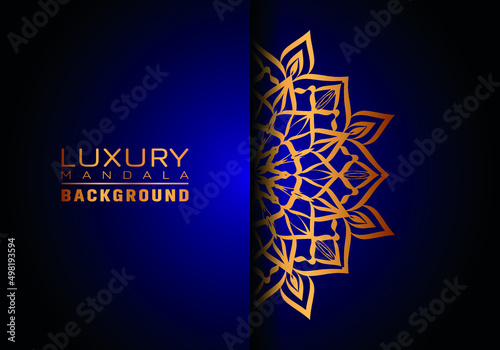 Luxury ornamental mandala logo background, arabesque style