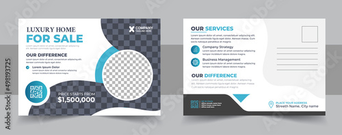 Modern & Elegant eddm Postcard Template Design For Home Sale.