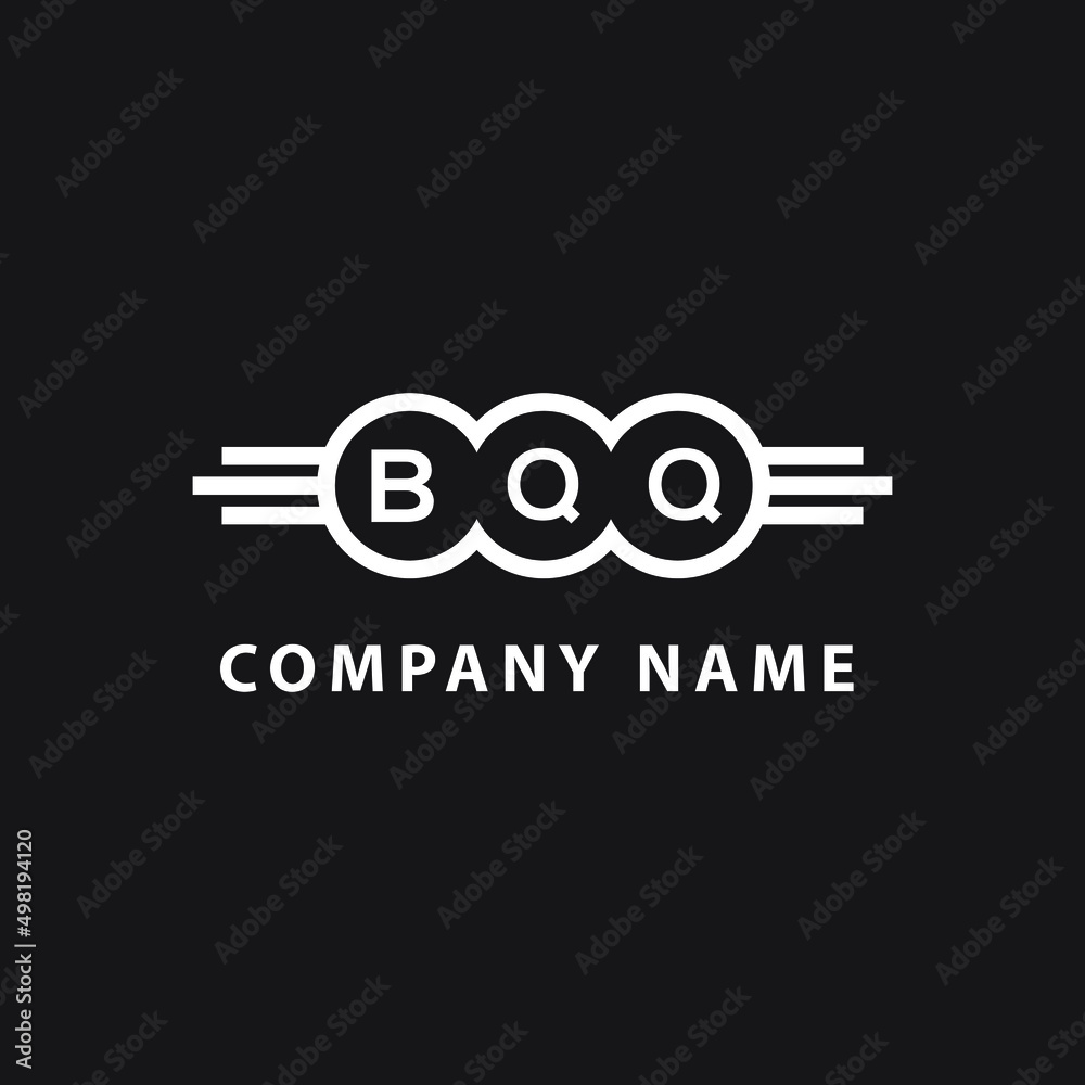 BQQ letter logo design on black background. BQQ  creative initials letter logo concept. BQQ letter design.