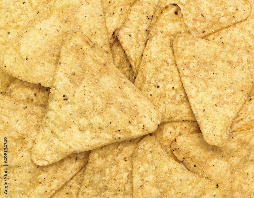 potato or corn chips, closeup