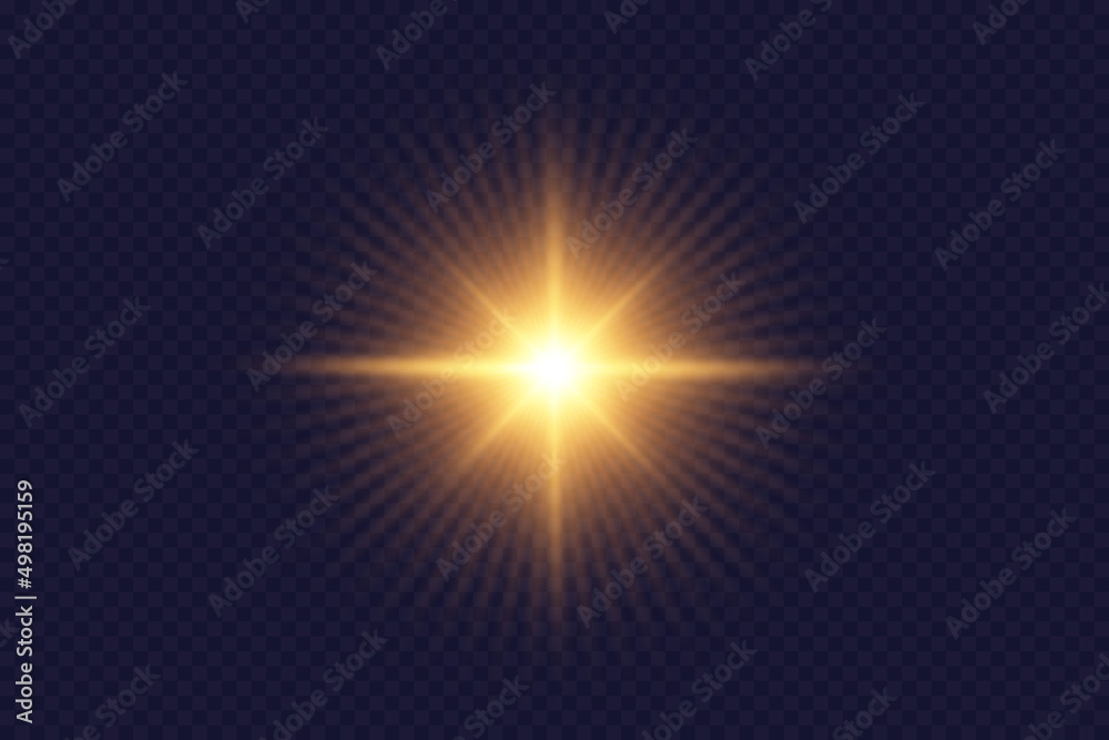 Bright light effects. Shiny stars.glare, explosion, sparkle, line, sun flare, spark and stars.