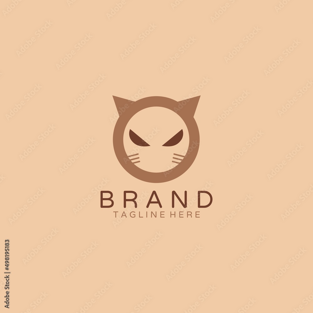Letter O Cat Logo Design Template Letter O Cat Logo Design Template