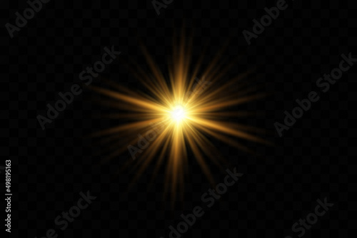 Bright light effects. Shiny stars.glare, explosion, sparkle, line, sun flare, spark and stars.