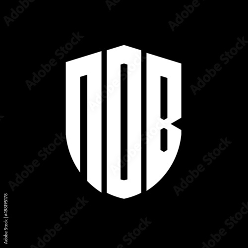 NDB letter logo design. NDB modern letter logo with black background. NDB creative  letter logo. simple and modern letter logo. vector logo modern alphabet font overlap style. Initial letters NDB  photo