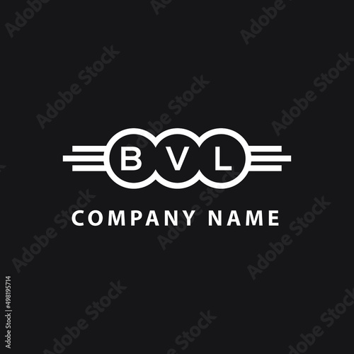 BVL letter logo design on black background. BVL  creative initials letter logo concept. BVL letter design. photo
