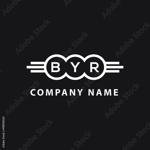 BYR letter logo design on black background. BYR creative initials letter logo concept. BYR letter design.