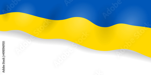 Ukrainian flag yellow blue color. Symbol of freedom and democracy in Ukraine.