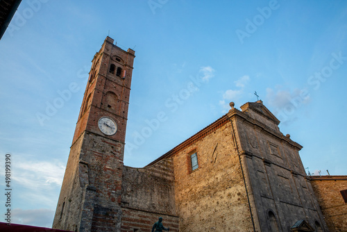 Italy, Province of Siena, Radicondoli, Exterior of Collegiata dei Santi Simone e Giuda church photo
