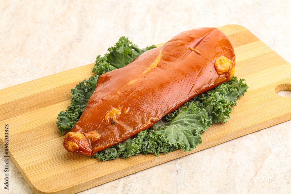 Smoked chicken breast for snack Smoked chicken breast for snack