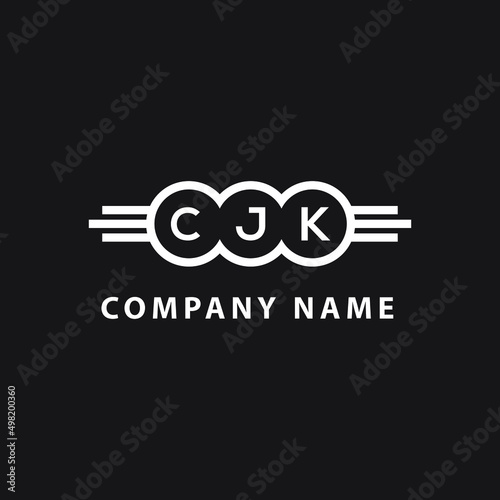 CJK letter logo design on black background. CJK creative  initials letter logo concept. CJK letter design photo