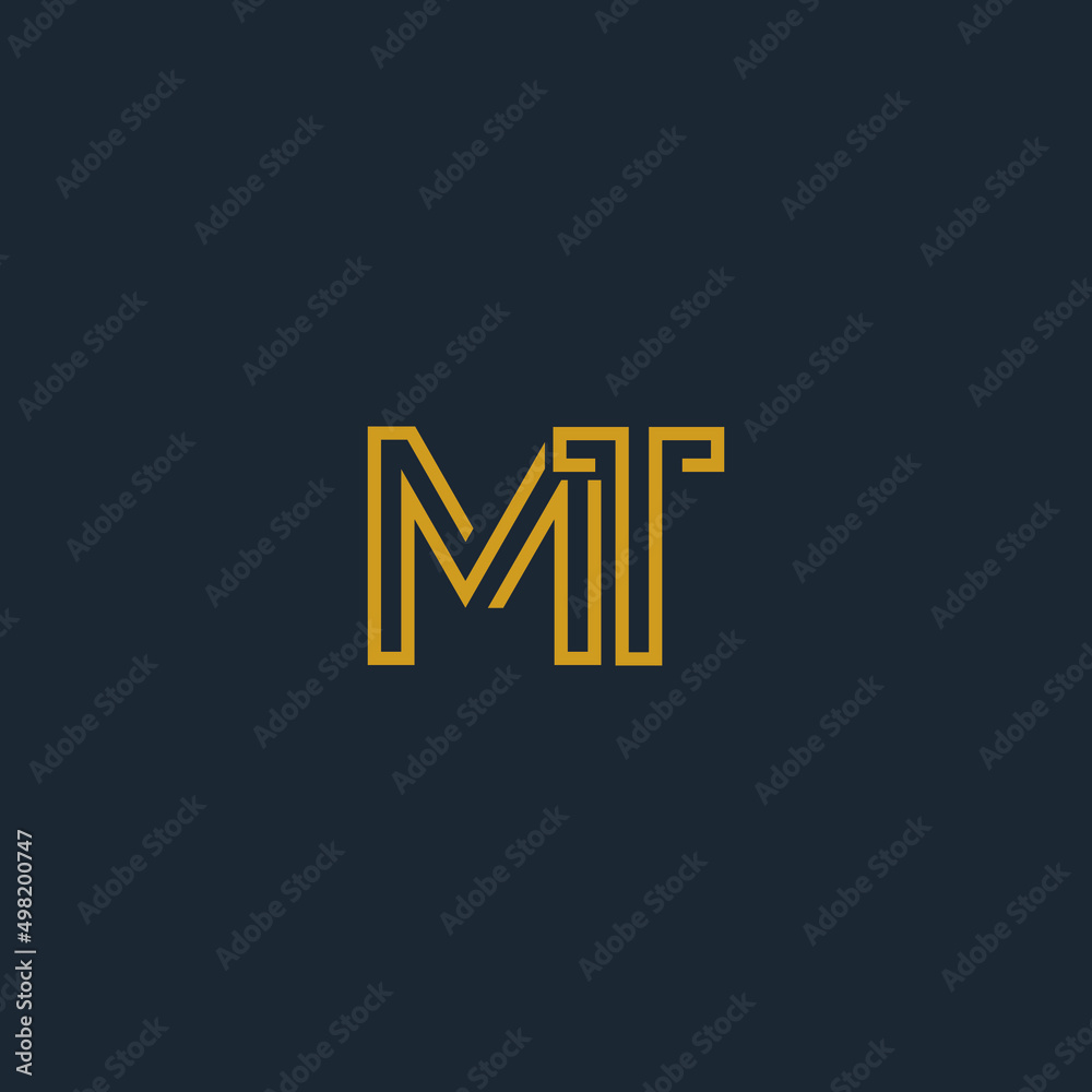 Abstract initial MT letter icon logo Stock Vector | Adobe Stock
