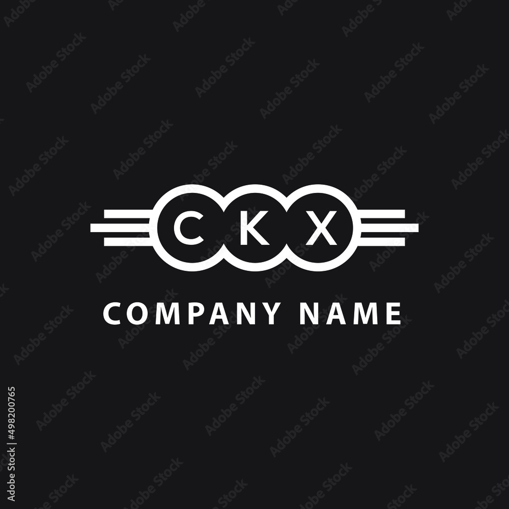 CKX letter logo design on black background. CKX  creative initials letter logo concept. CKX letter design