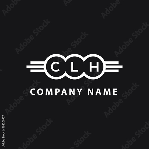 CLH letter logo design on black background. CLH  creative initials letter logo concept. CLH letter design