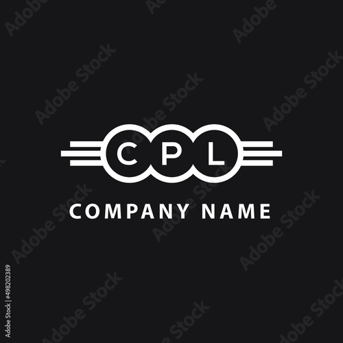 CPL letter logo design on black background. CPL  creative circle letter logo concept. CPL letter design.
