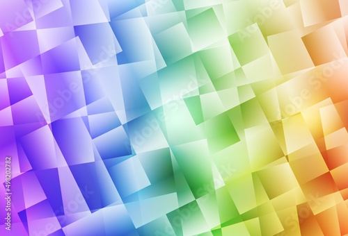 Light Multicolor vector template with rhombus.