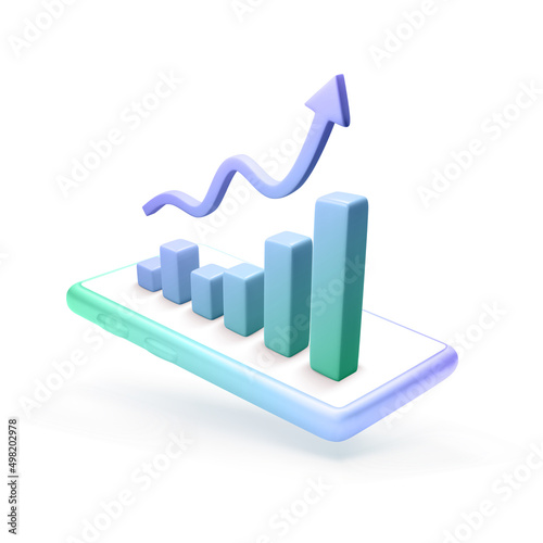Manage money use mobile phone or application. Financial investment trade. Bank deposit and finance profit or investment
