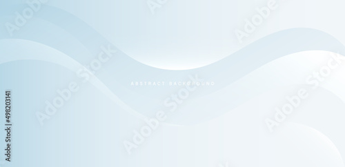 Abstract blue background with smooth wave. Simple soft blue wavy vector. Modern clean gradient design. Minimal light blue graphic pattern. Suit for banner, poster, brochure, website, flyer