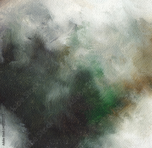 Oil paint texture. A hazy atmosphere abstract art background. Oil painting on canvas. Brushstrokes of paint.