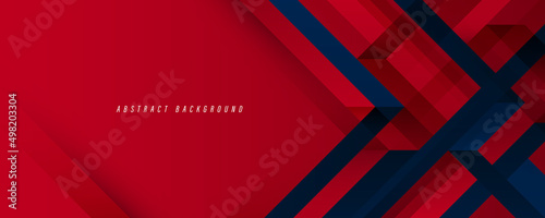 Modern abstract red gradient geometric shapes background with dark blue lines element. Futuristic graphic texture design. Minimal style. Suit for banner, poster, cover, brochure, presentation, flyer