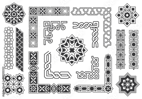 Islamic border and pattern design element vector illustration photo