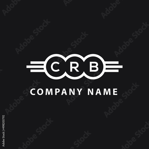 CRB letter logo design on black background. CRB  creative circle letter logo concept. CRB letter design.
 photo