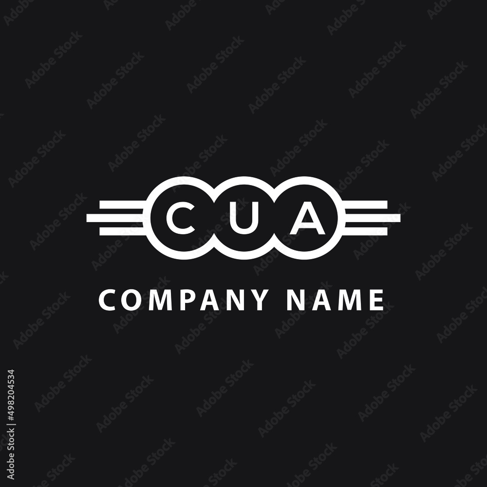 CUA letter logo design on black background. CUA  creative circle letter logo concept. CUA letter design.