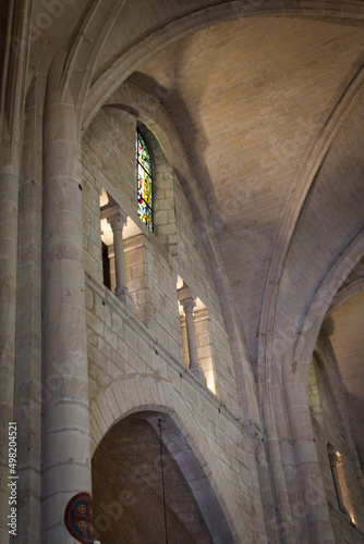 interior of the cathedral in paris