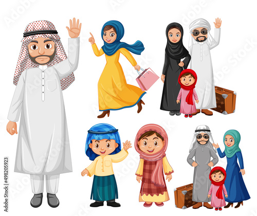 Arabic people with family