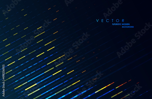 Abstract composed with glowing lines