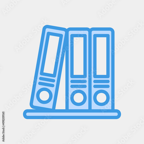 Document icon in blue style, use for website mobile app presentation